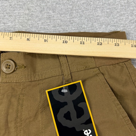 Lee Womens Brown Comfort Waistband Cargo Shorts Size 4 Stretch New - Picture 7 of 15